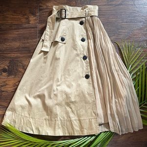 Snidel beige/tan midi skirt